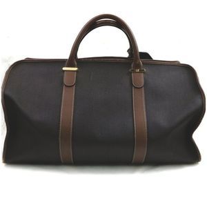 Dunhill Grey Coated Canvas Duffel Travel Bag